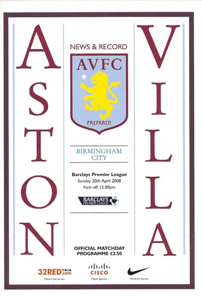 Aston Villa FC v Birmingham City FC